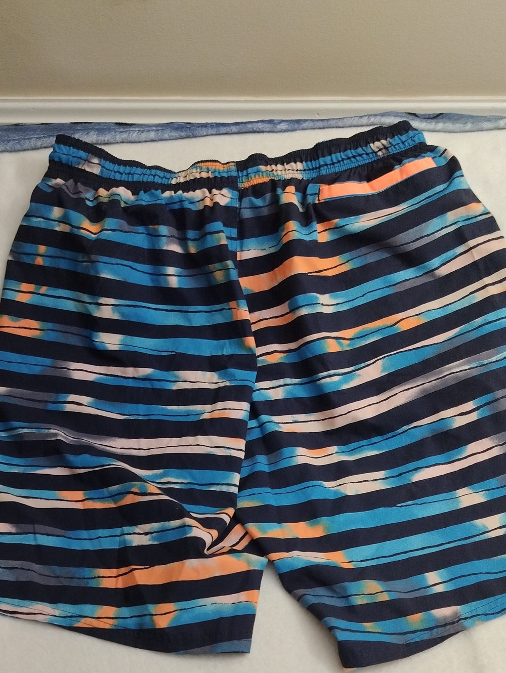 Nike Striped Drawstring Mesh Lined Swim Trunks Men's XXL Read - Picture 3 of 3